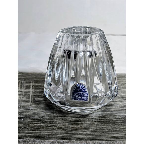 Set Princess House HIGHLIGHTS #872 Lead Crystal 3.25" Votive Candle Holder Vase - Picture 5 of 10